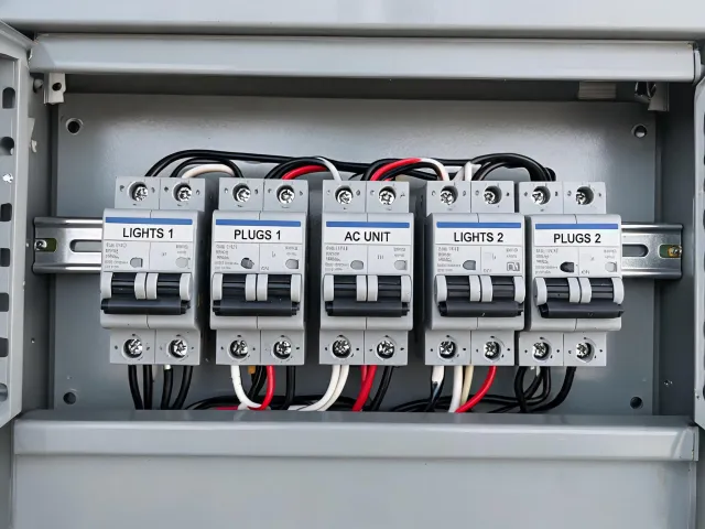 Miniature circuit breaker bank